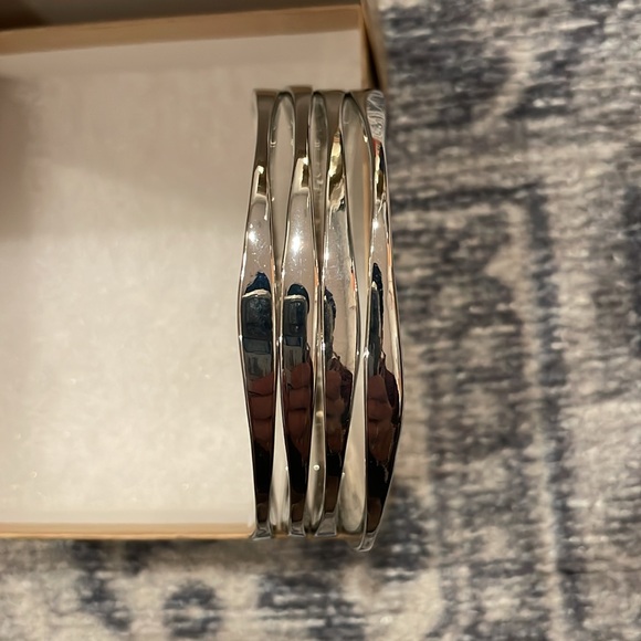 Loft Silver/Gray Stacking Bangle Bracelets - Picture 2 of 4